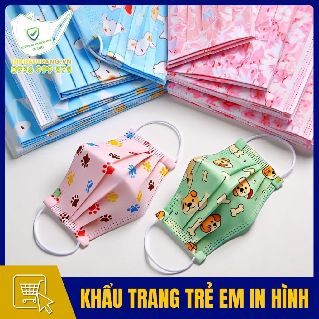 Khau trang tre em in hinh