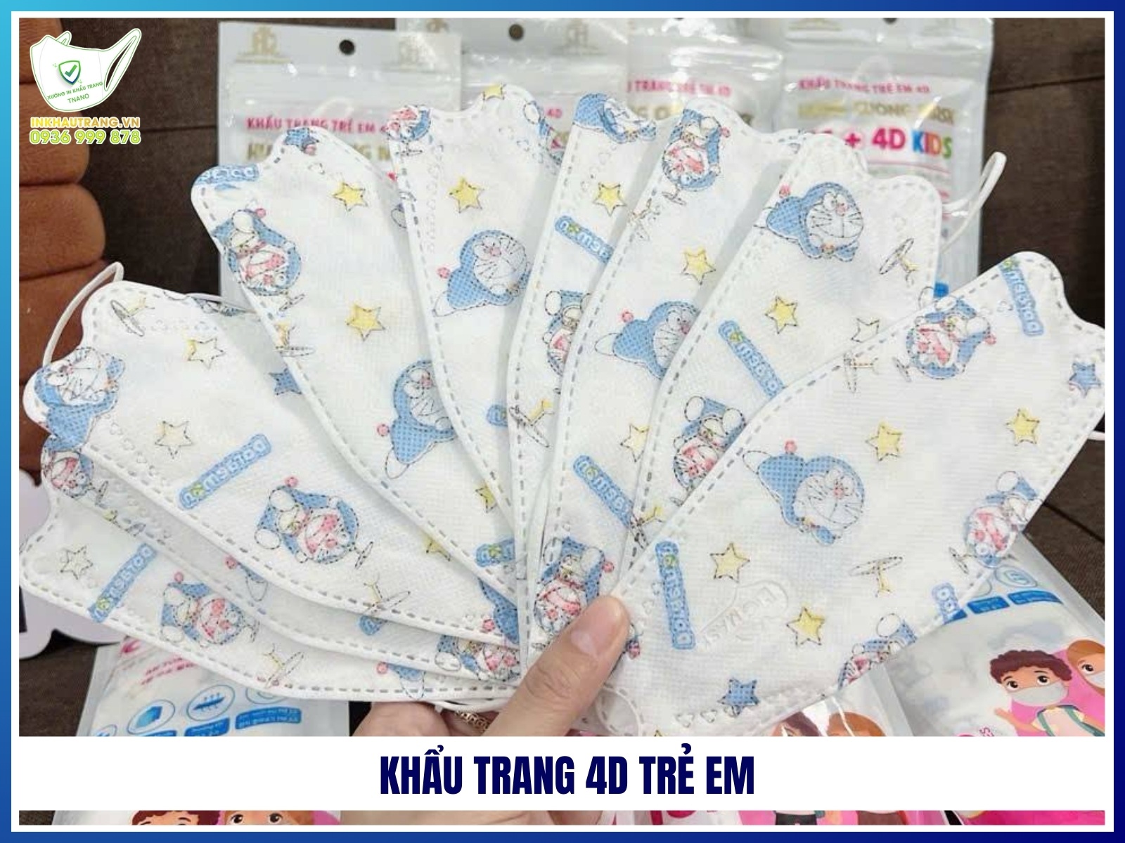 Khau trang 4D tre em