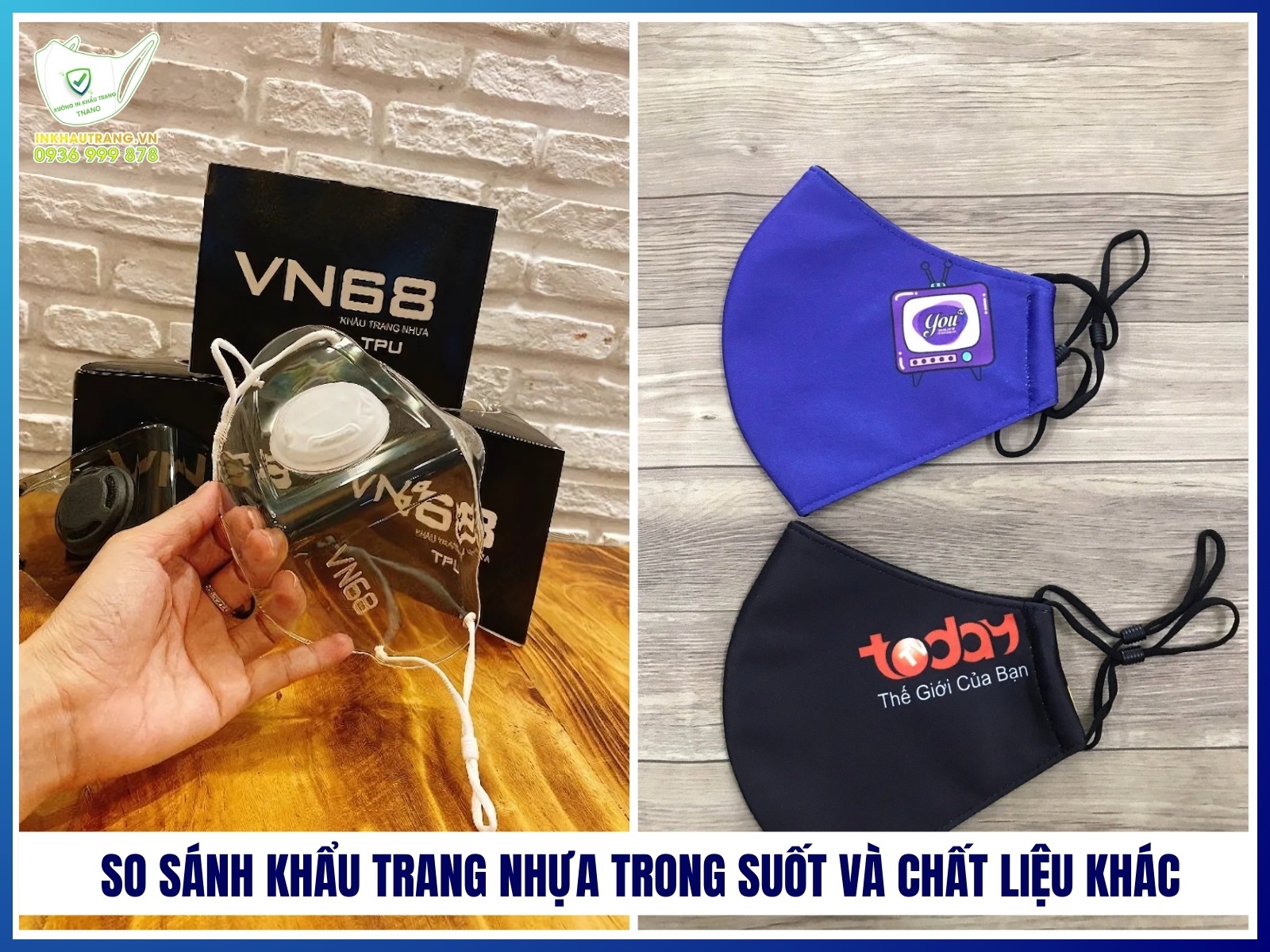 So sanh khau trang nhua trong suot va cac chat lieu khac