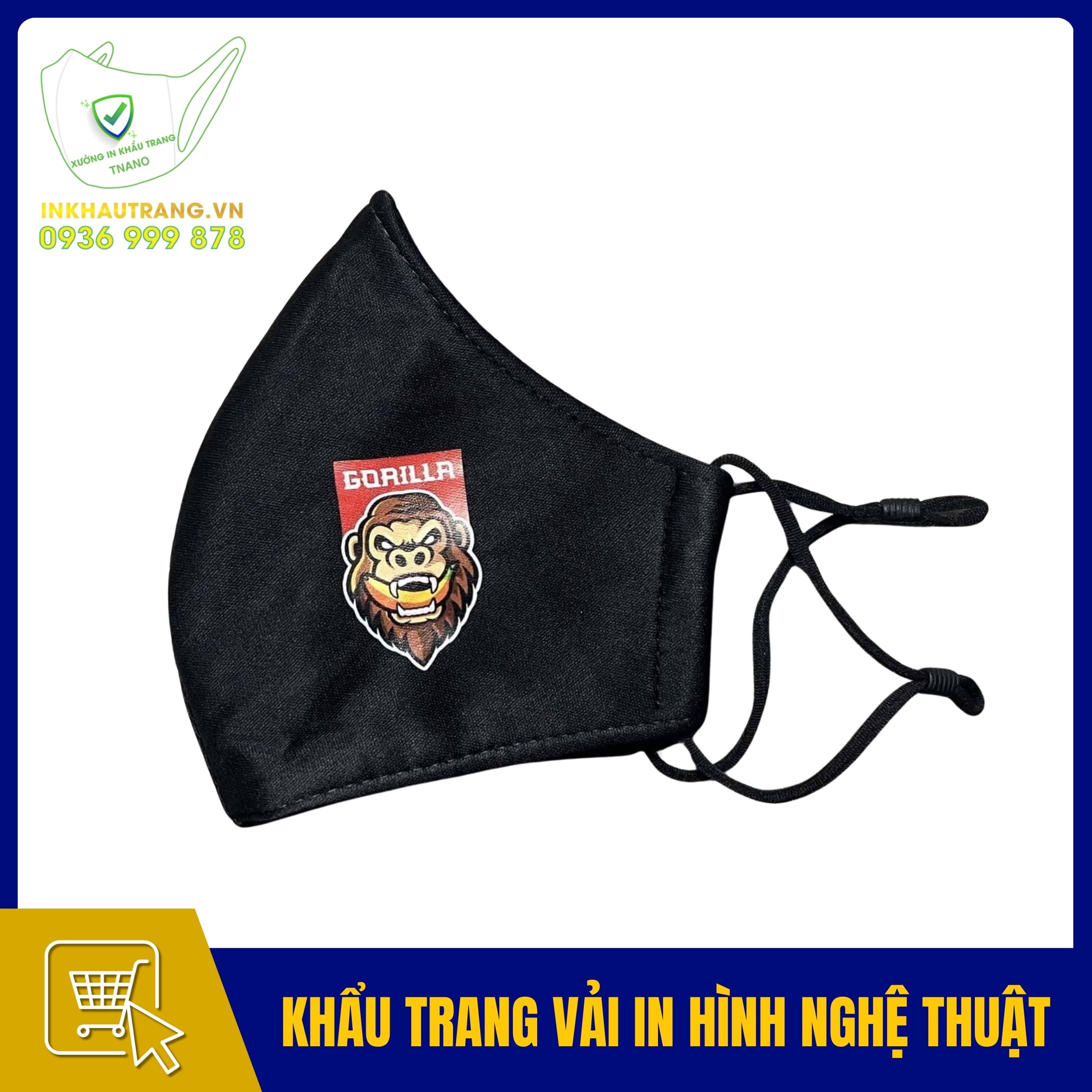 Khau trang vai in hinh nghe thuat