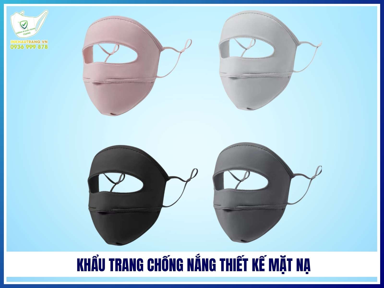 Khẩu trang chống nắng thiết kế mặt nạ