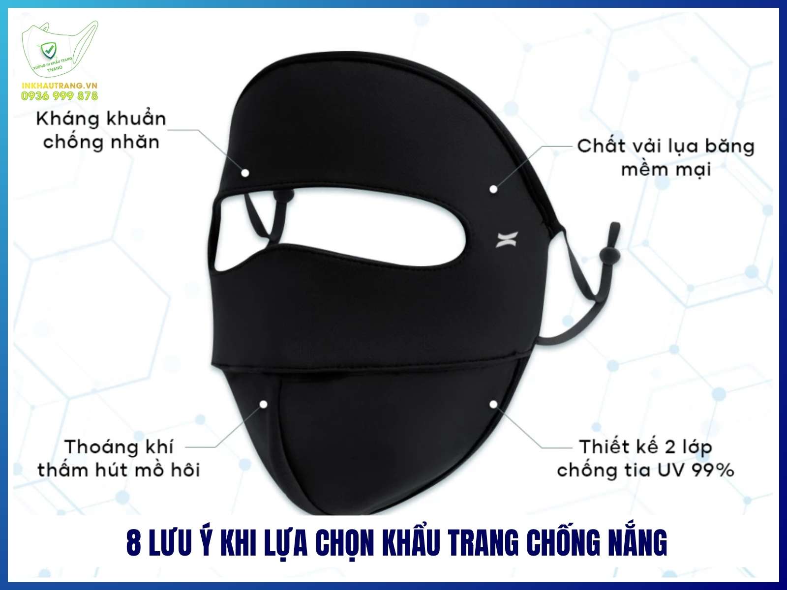 8 lưu ý khi lựa chọn khẩu trang chống nắng