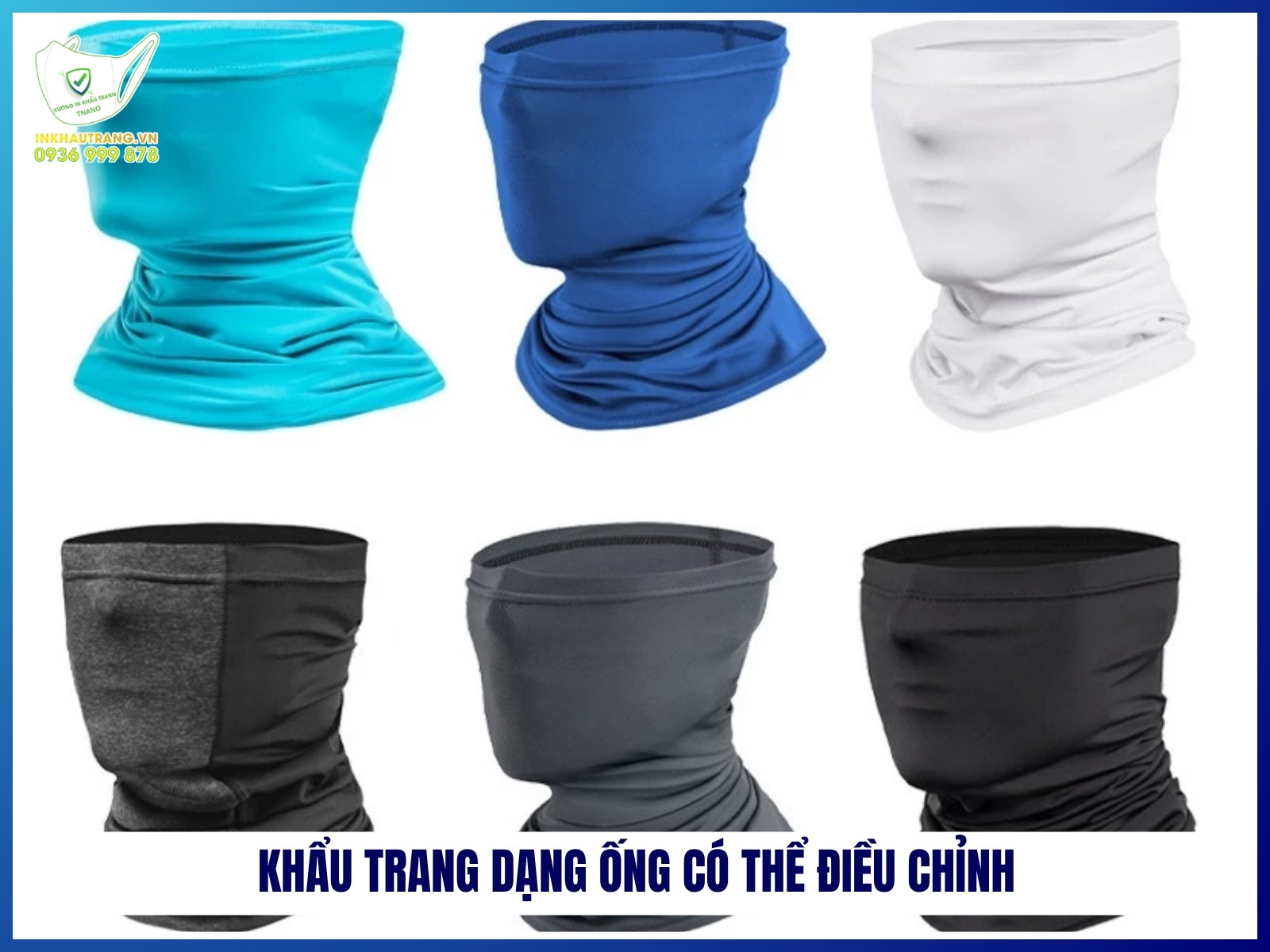Khẩu trang đẹp độc 50 Khẩu trang dạng ống có thể điều chỉnh