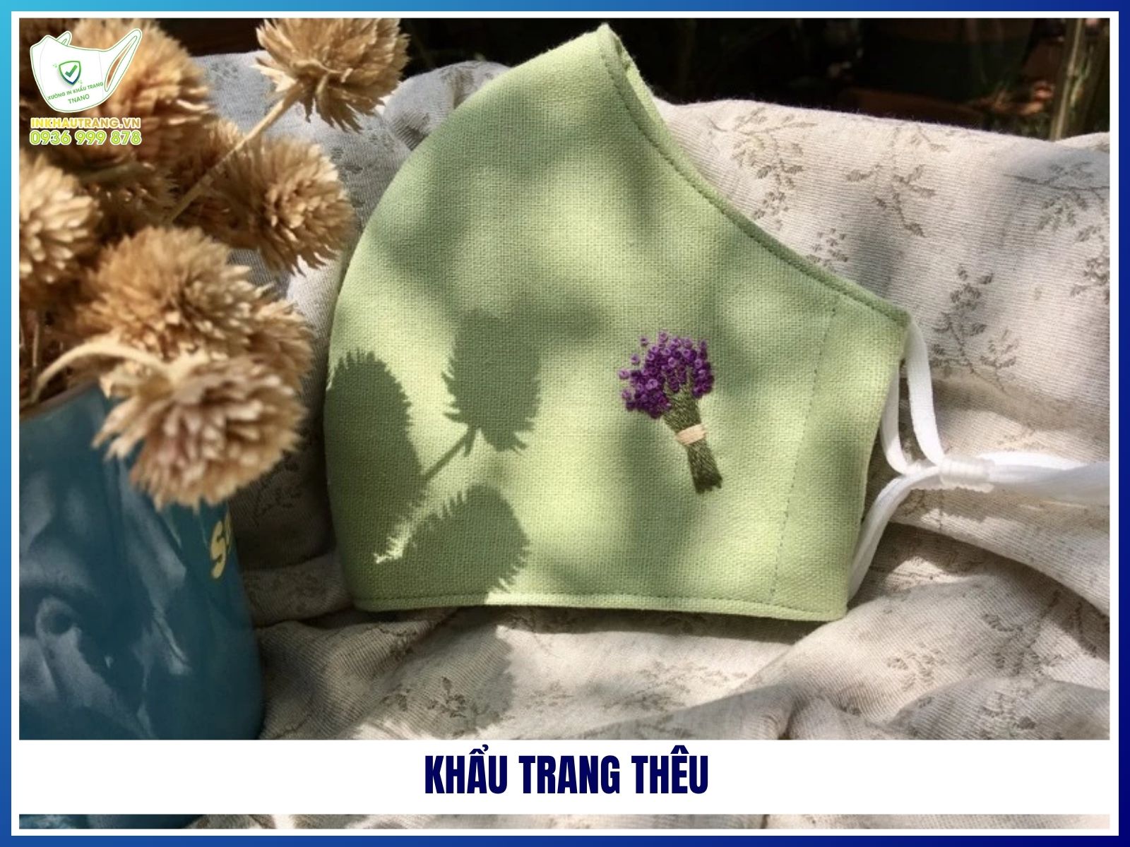 Khẩu trang đẹp độc 51 Khẩu trang thêu