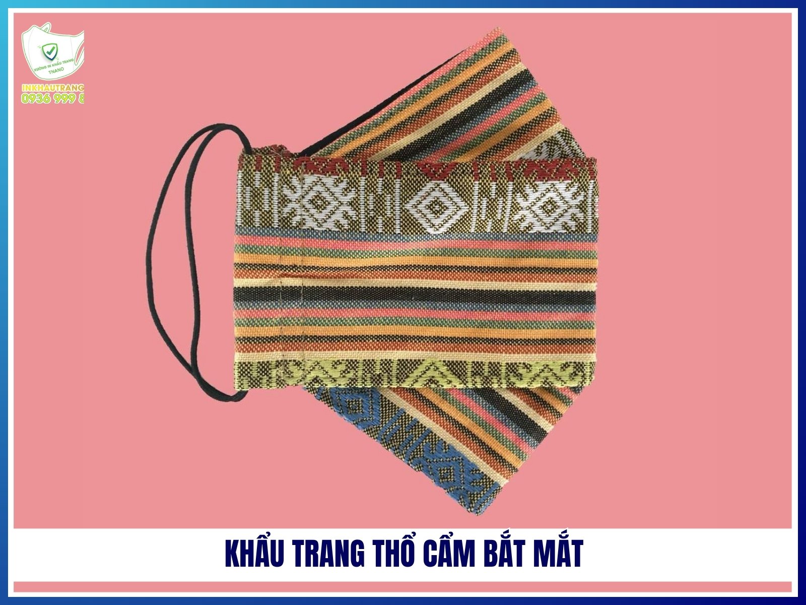 Khẩu trang đẹp độc 52 Khẩu trang thổ cẩm bắt mắt