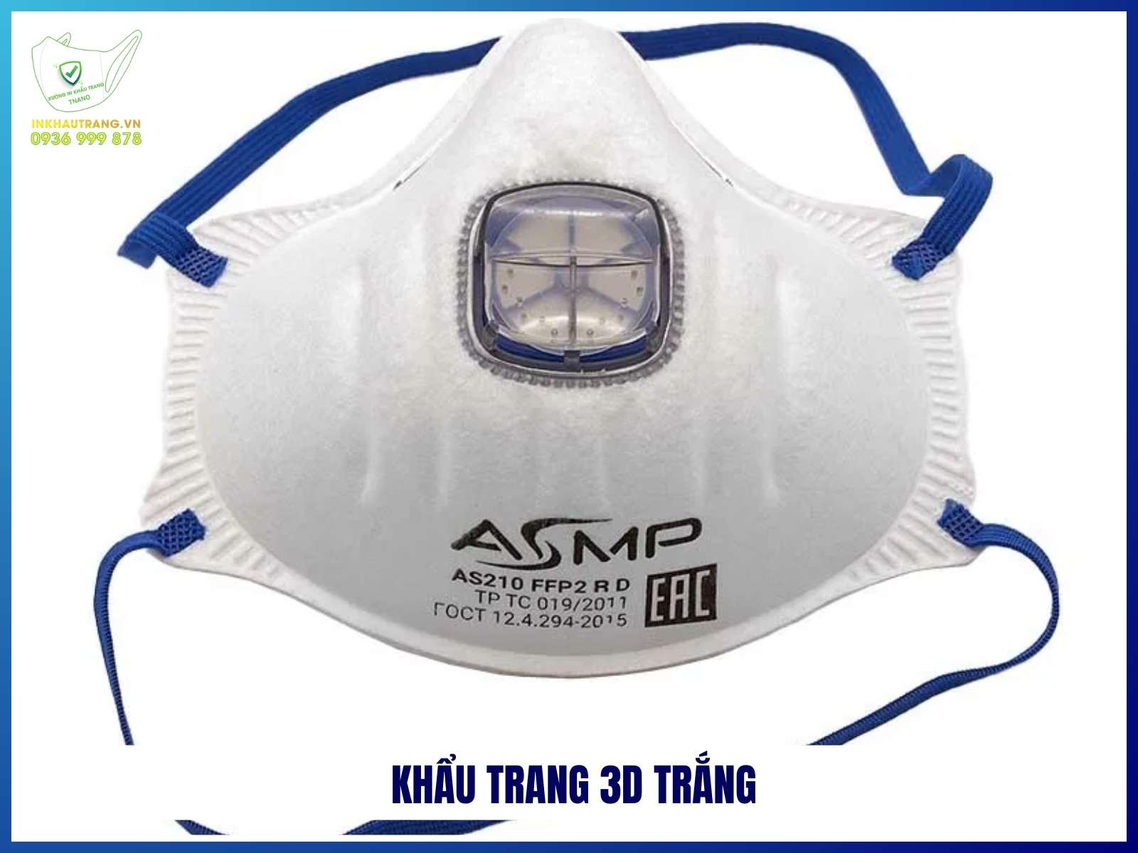 Khẩu trang 3D trắng
