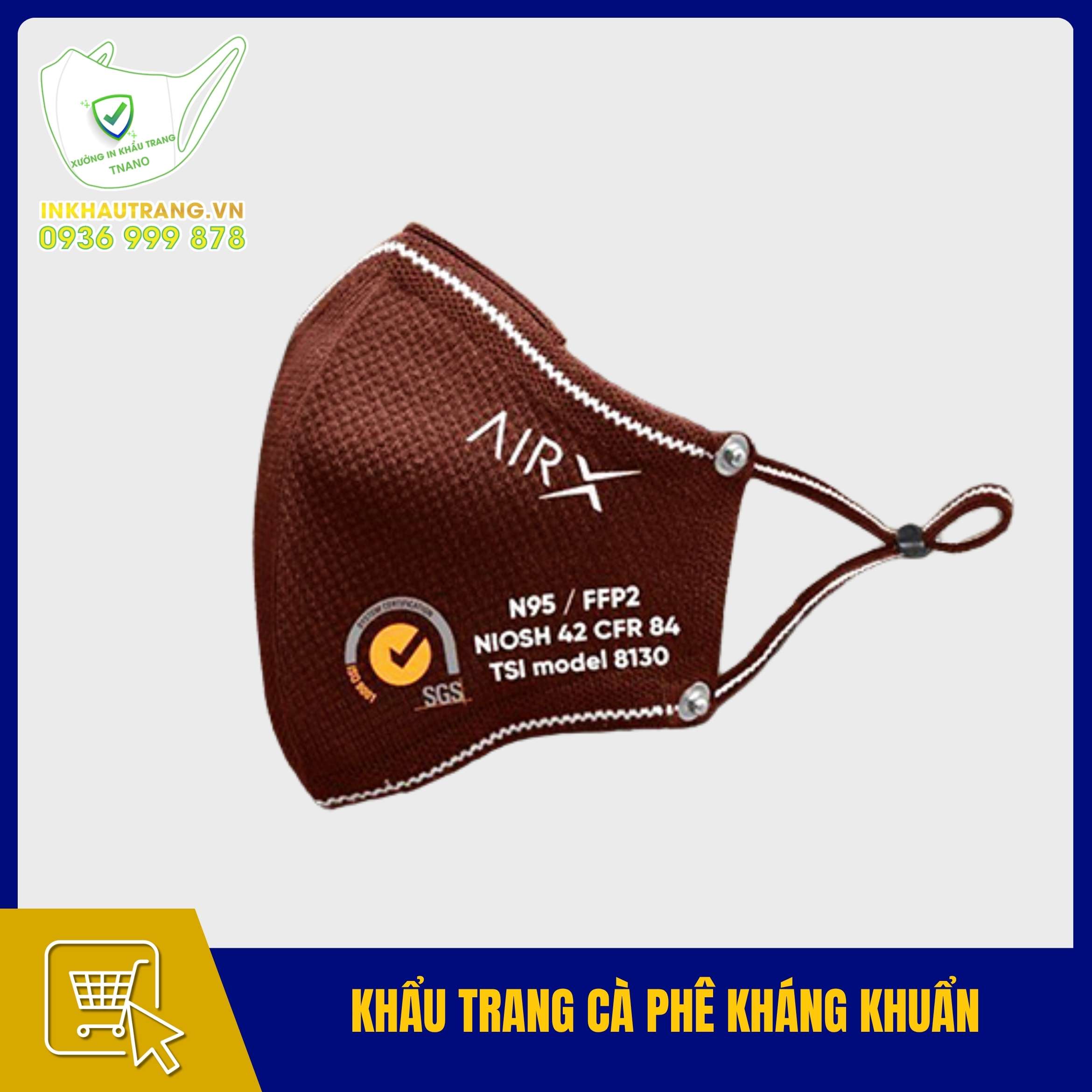 Khẩu trang cà phê kháng khuẩn