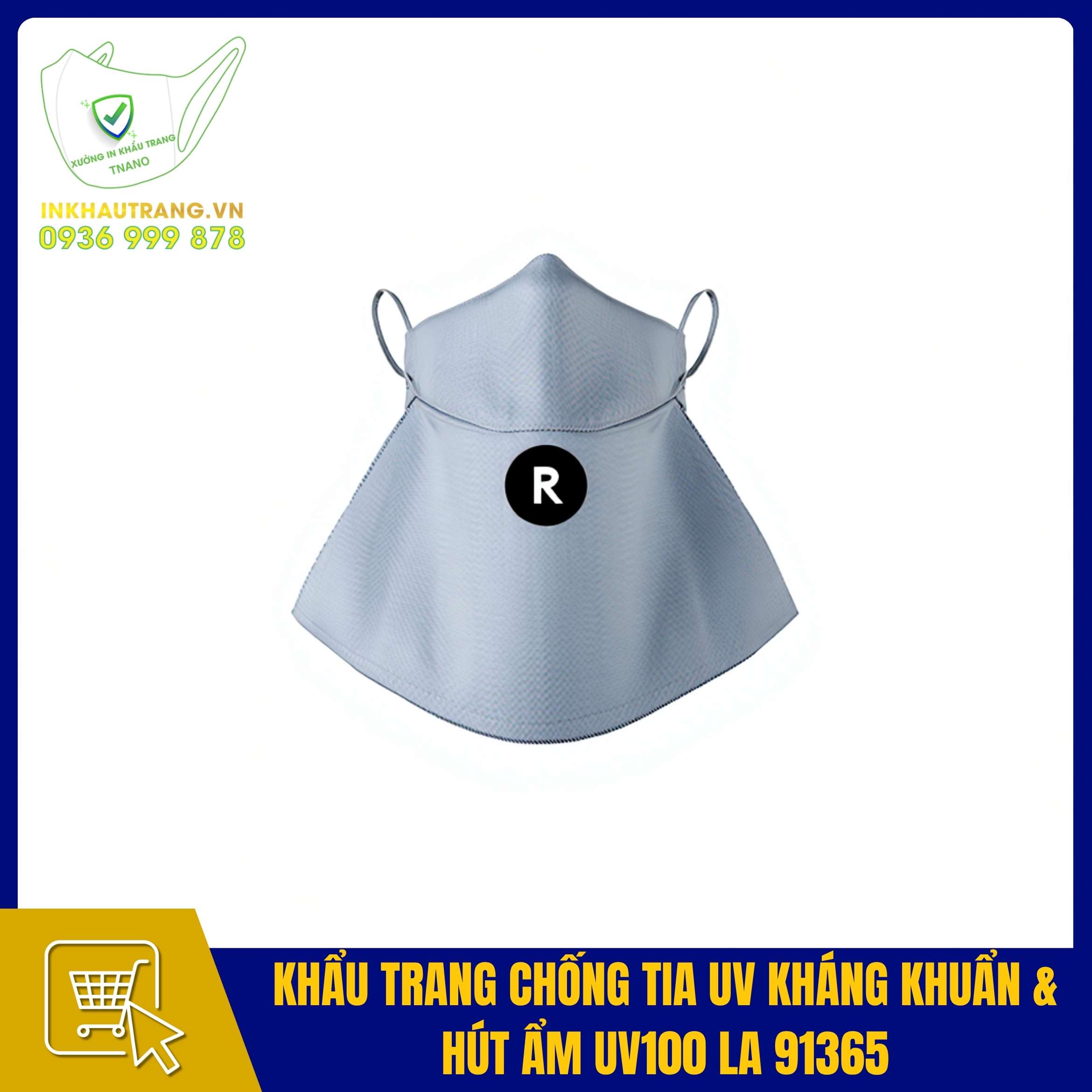 Khẩu trang chống tia UV kháng khuẩn & hút ẩm UV100 LA 91365
