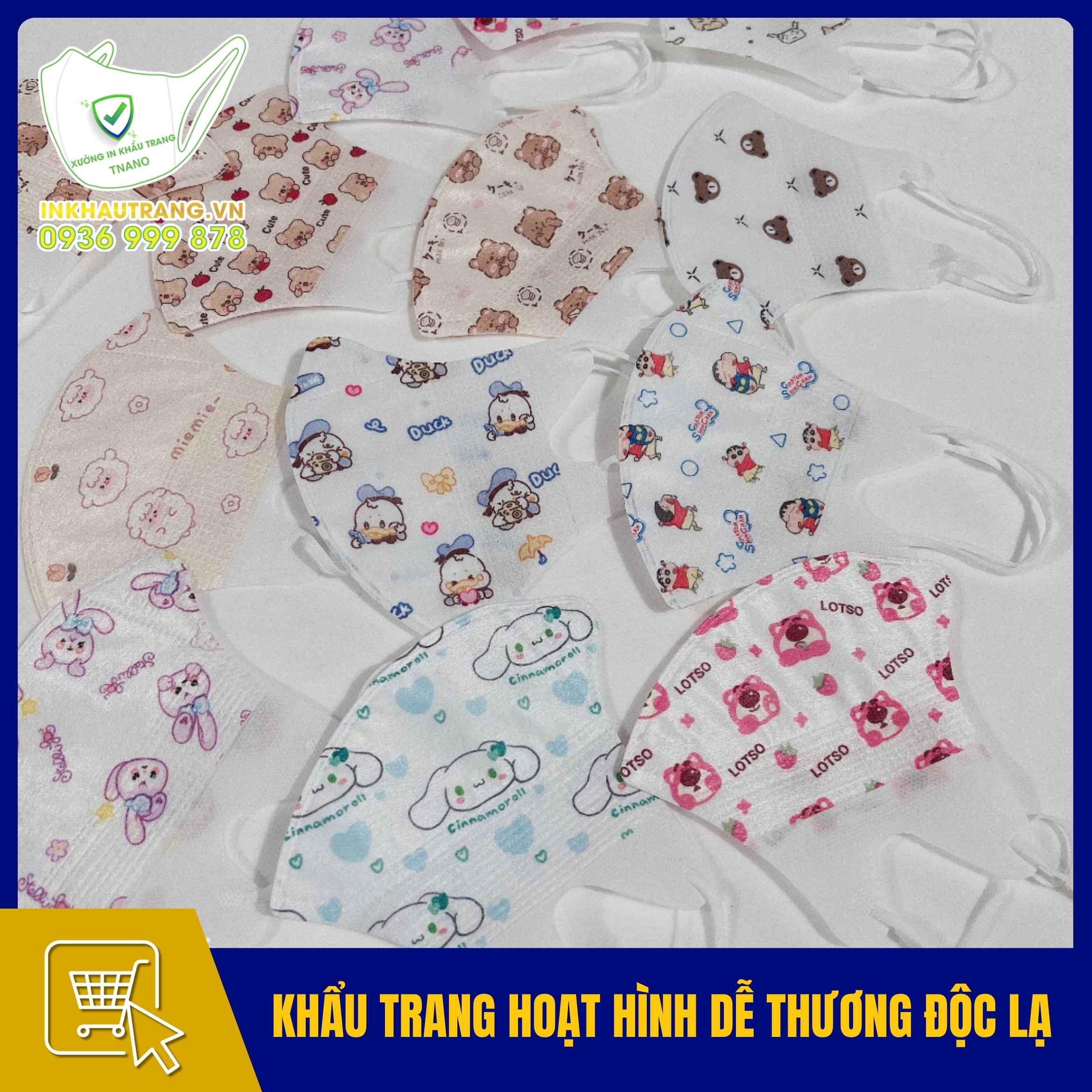 Khẩu trang đẹp độc 34 Khẩu trang hoạt hình dễ thương độc lạ