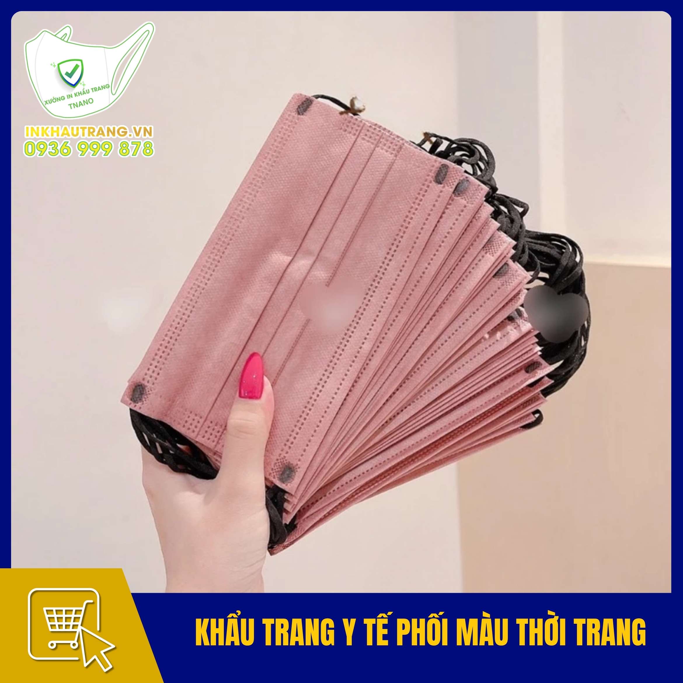 Khẩu trang đẹp độc 36 Khẩu trang y tế phối màu thời trang