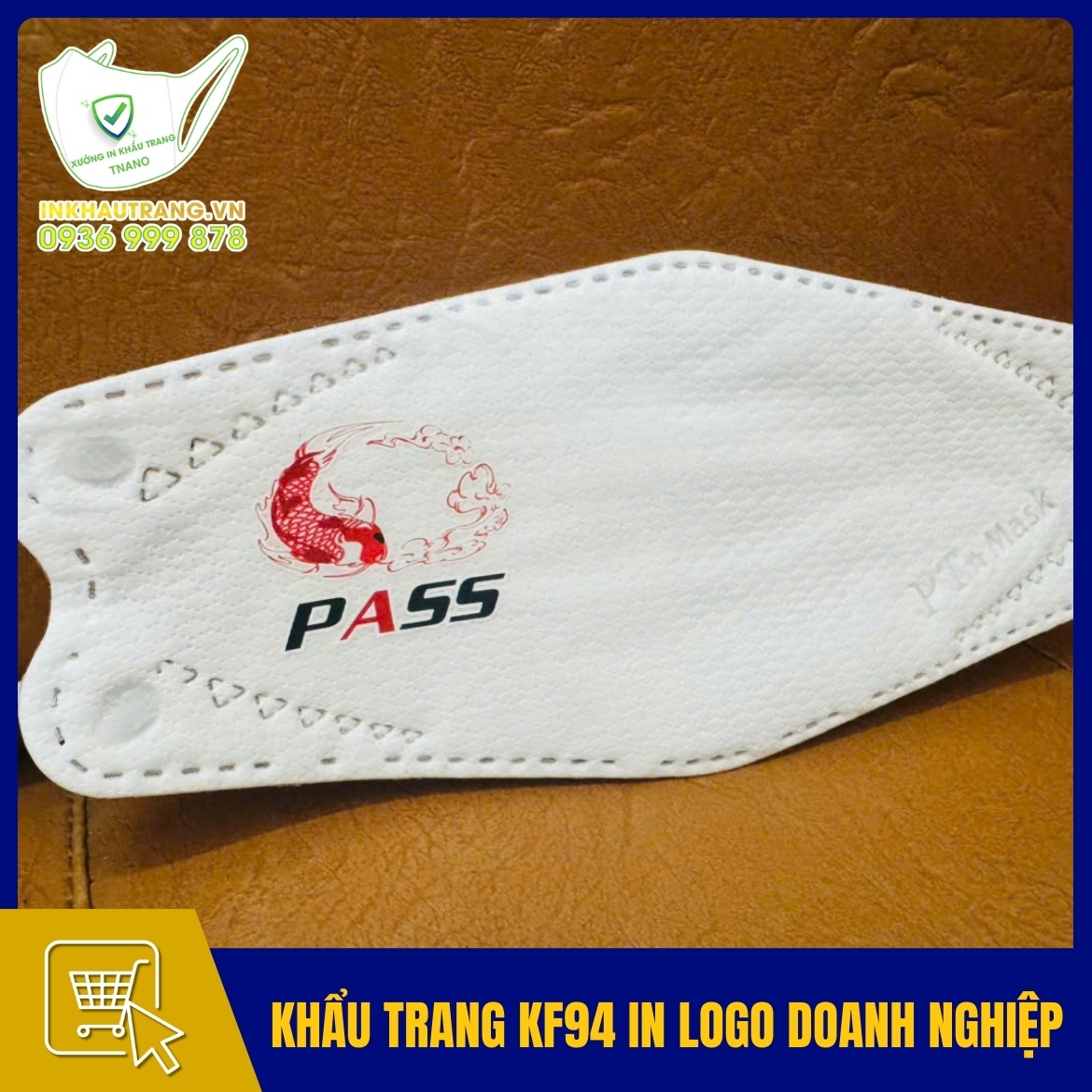 Khau trang KF94 nhieu mau in logo doanh nghiep