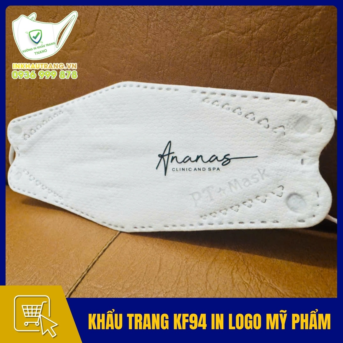 Khau trang KF94 in logo thuong hieu my pham