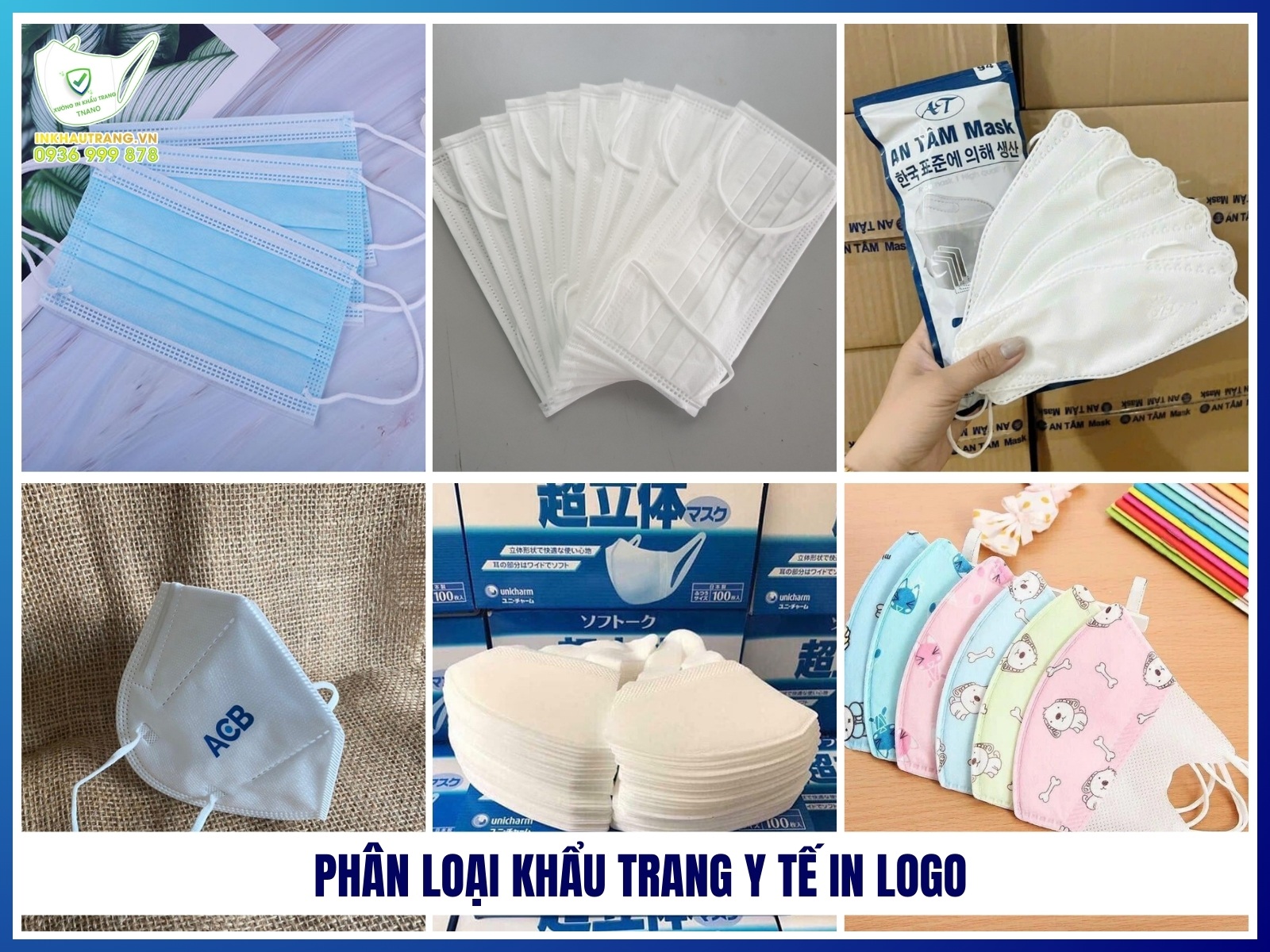 Phan loai khau trang y te in logo duoc su dung pho bien