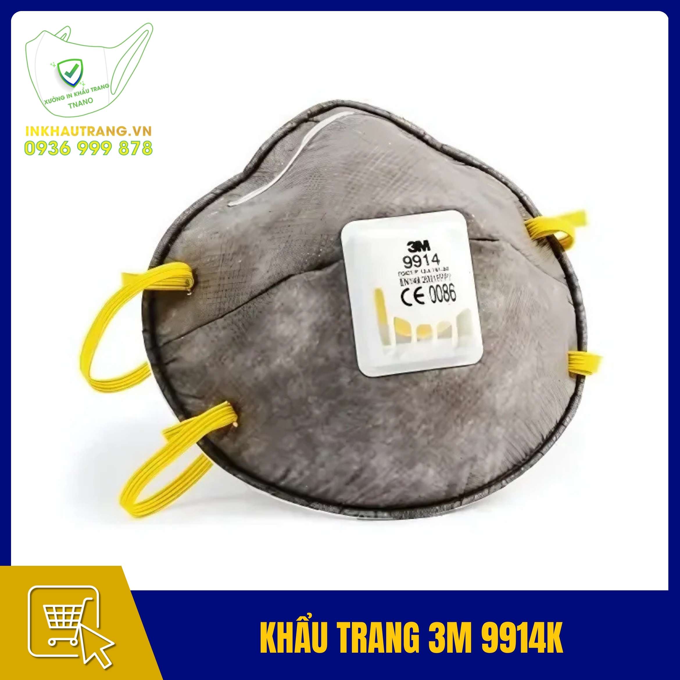 Các loại khẩu trang 3M 25 Khẩu trang 3M 9914K - Lọc hơi hữu cơ chuyên dụng