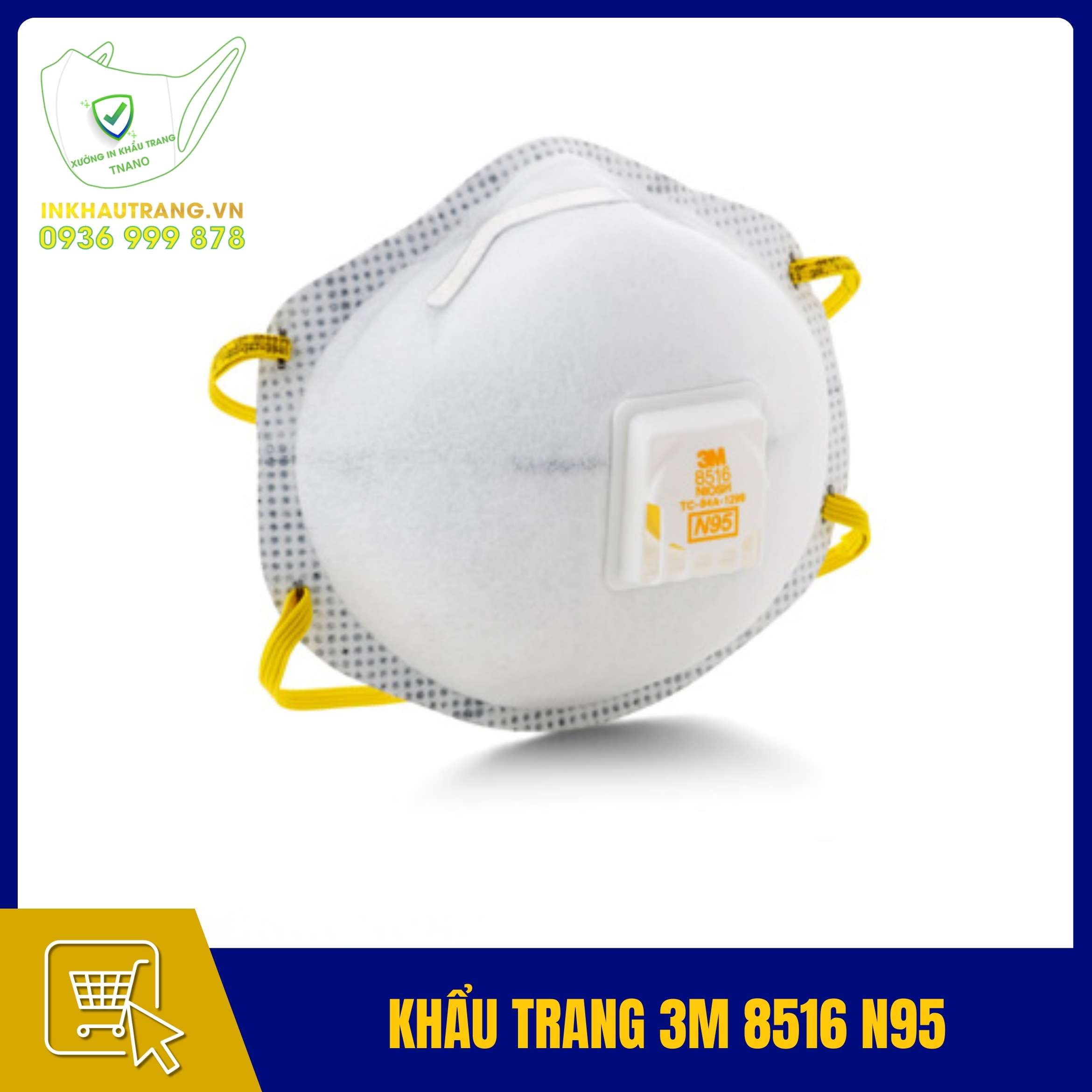 Các loại khẩu trang 3M 30 Khẩu trang 3M 8516 N95 - Chuẩn công nghiệp