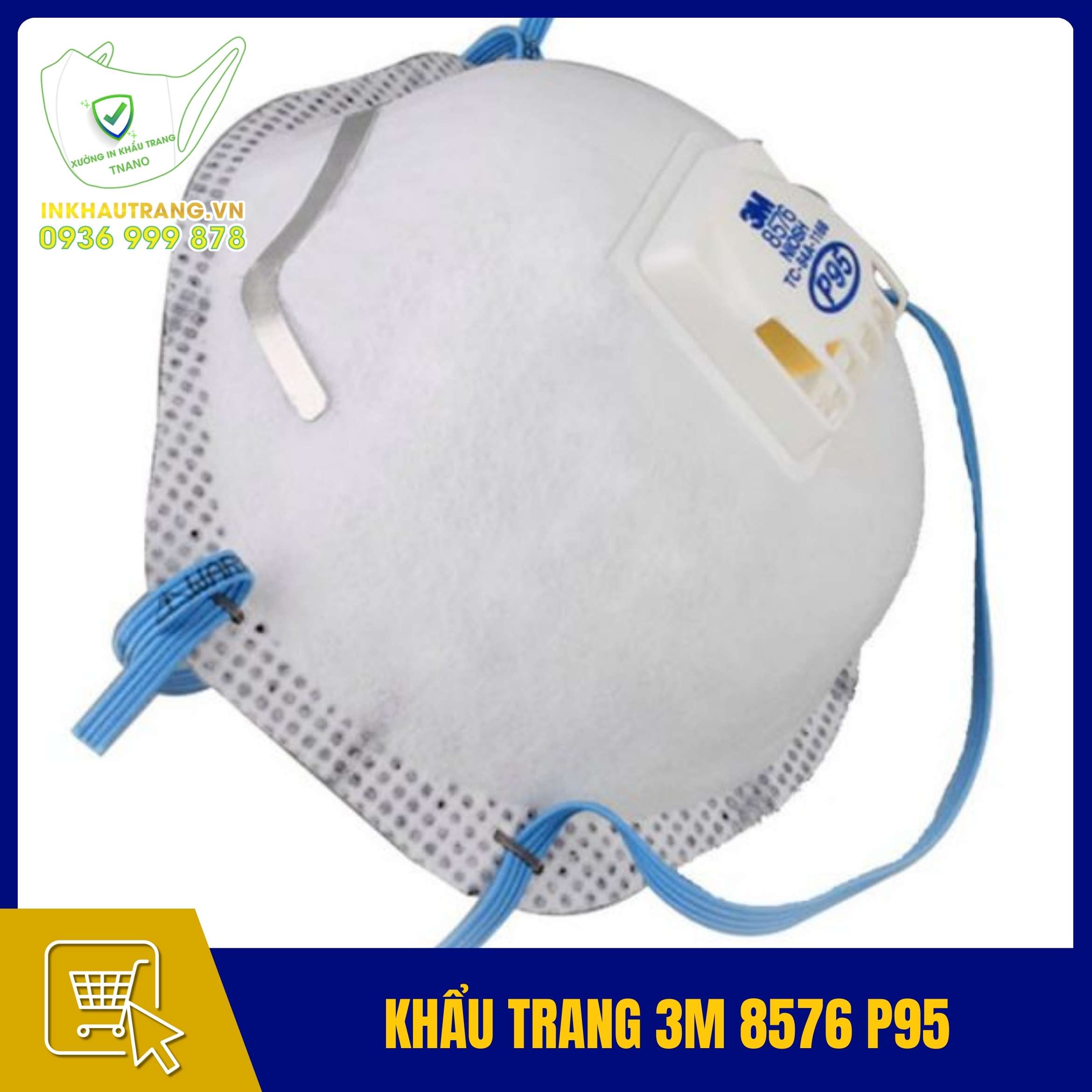 Các loại khẩu trang 3M 31 Khẩu trang 3M 8576 P95 - Có van thở cao cấp