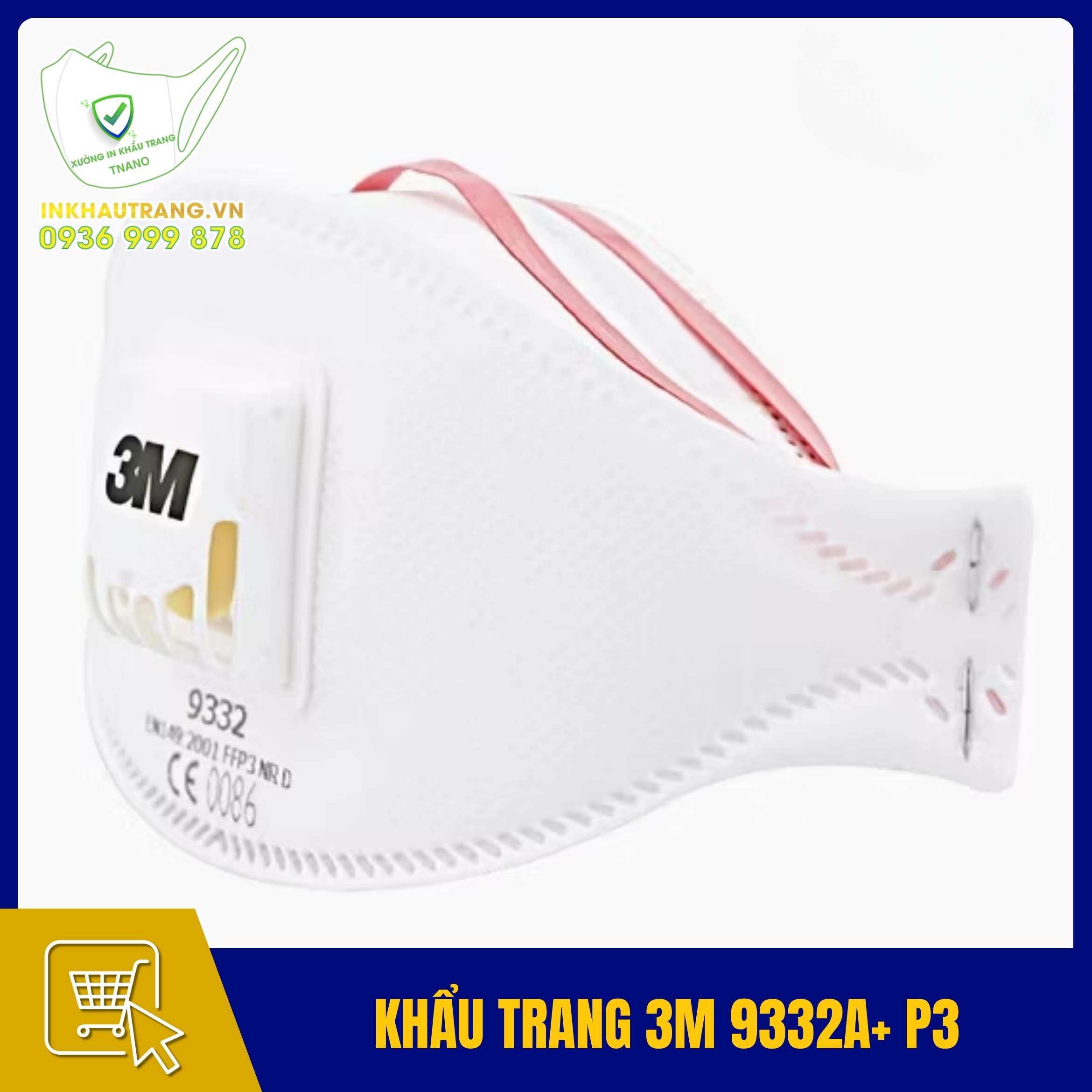 Các loại khẩu trang 3M 33 Khẩu trang 3M 9332A+ P3 - Chuẩn cao nhất