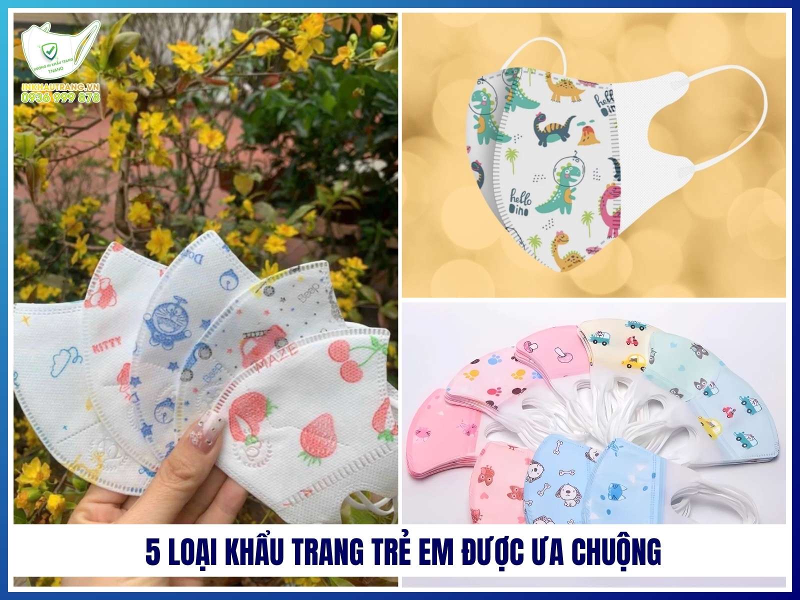 5 loại khẩu trang trẻ em được ưa chuộng
