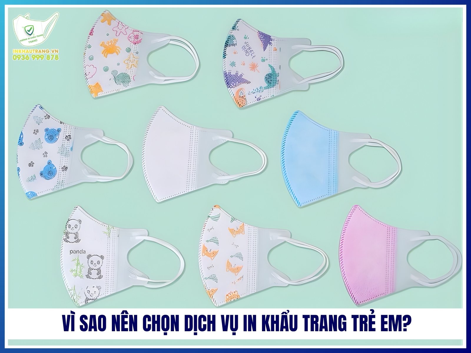 Vì sao nên chọn dịch vụ in khẩu trang trẻ em?