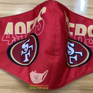 Khẩu trang vải in logo nhóm 49FBS