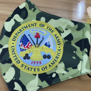 Khẩu trang vải in logo Quân Đội Mỹ