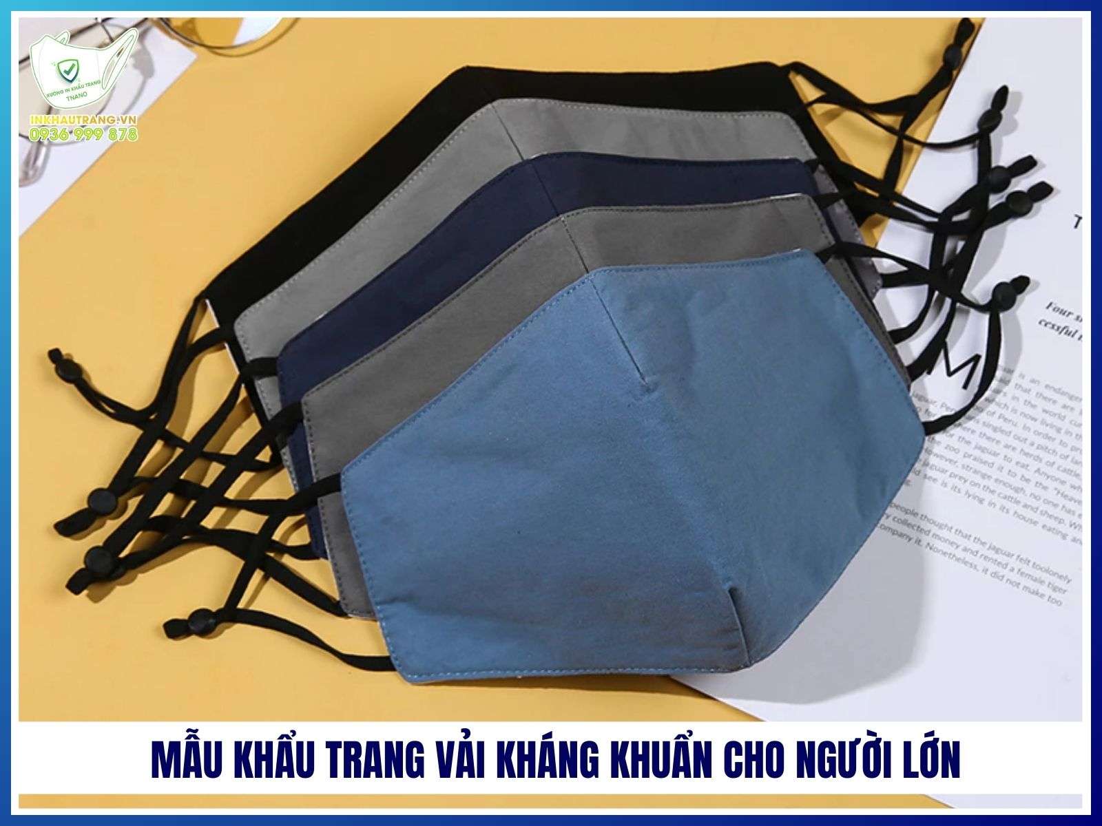 Mẫu khẩu trang vải kháng khuẩn cho người lớn