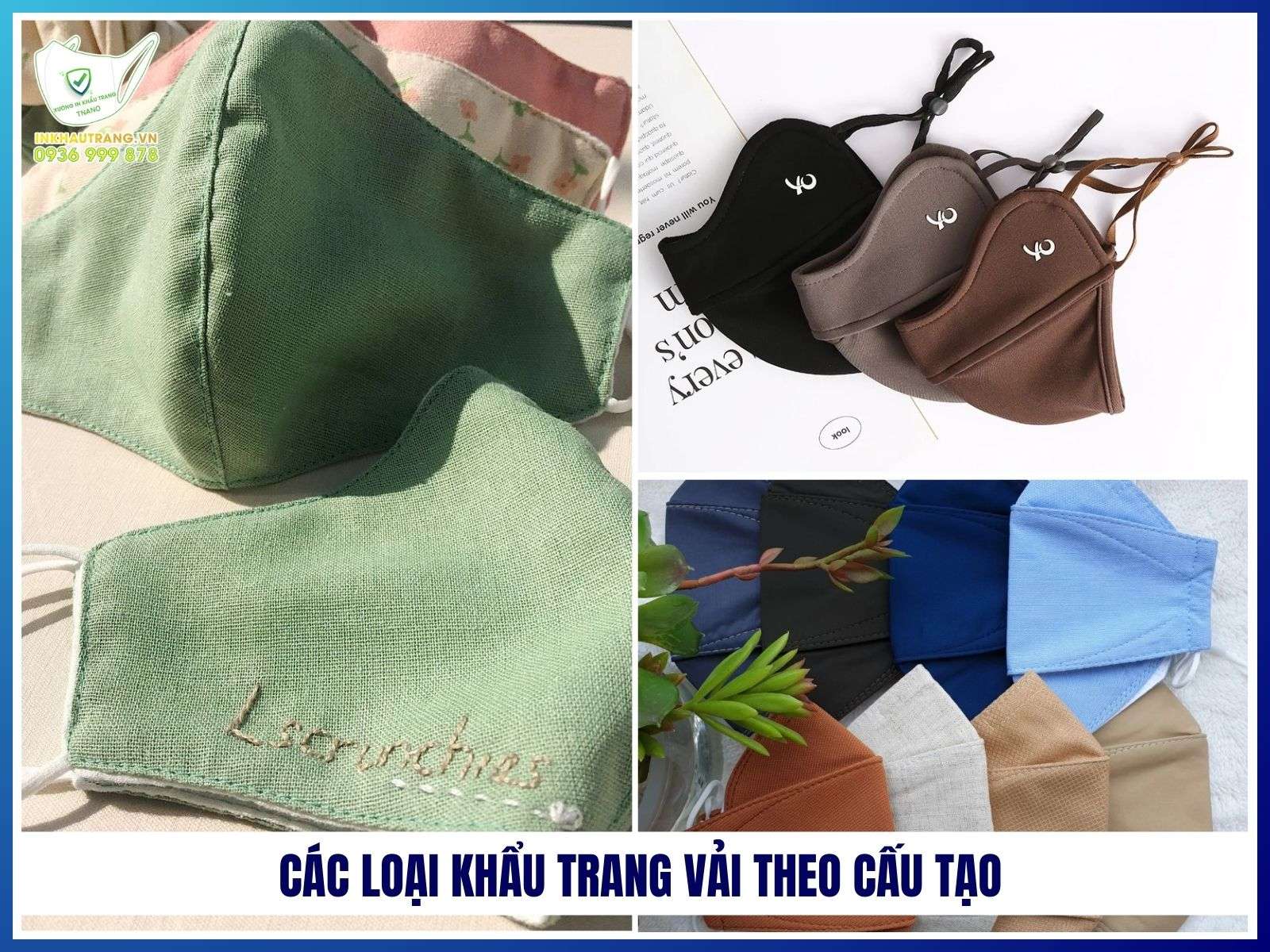 Các loại khẩu trang vải theo cấu tạo