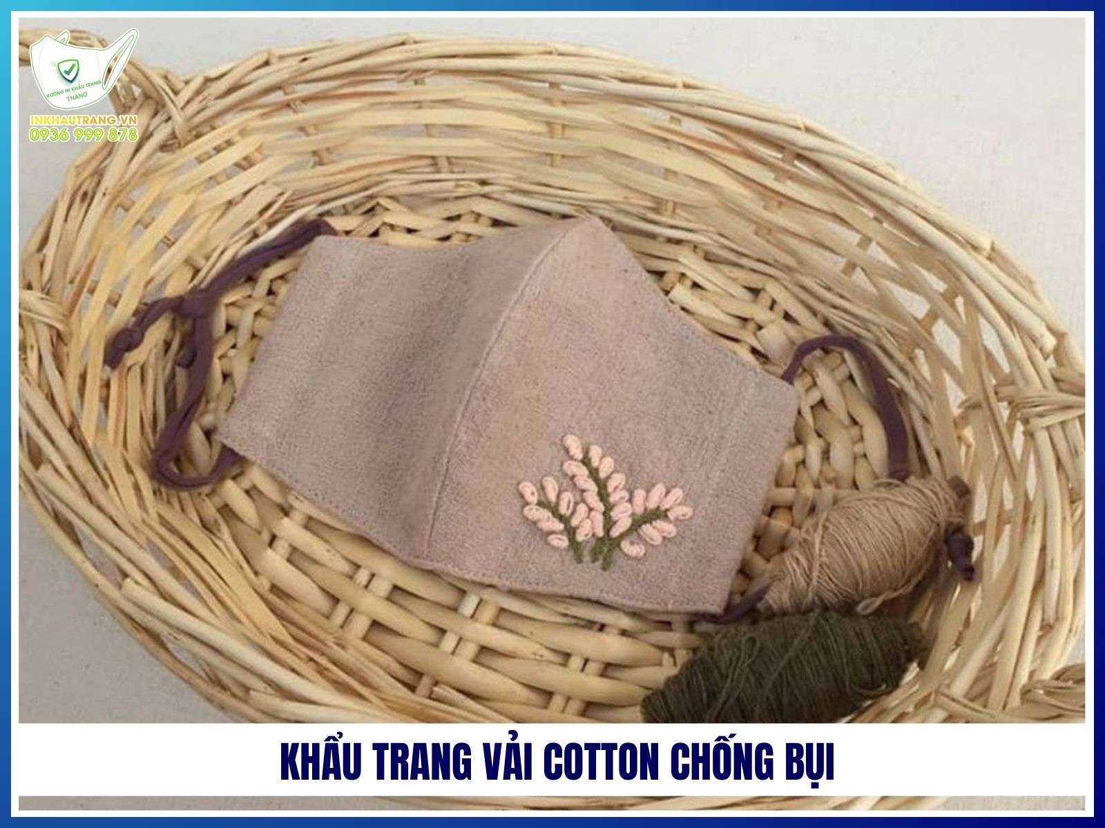 Khẩu trang vải cotton chống bụi