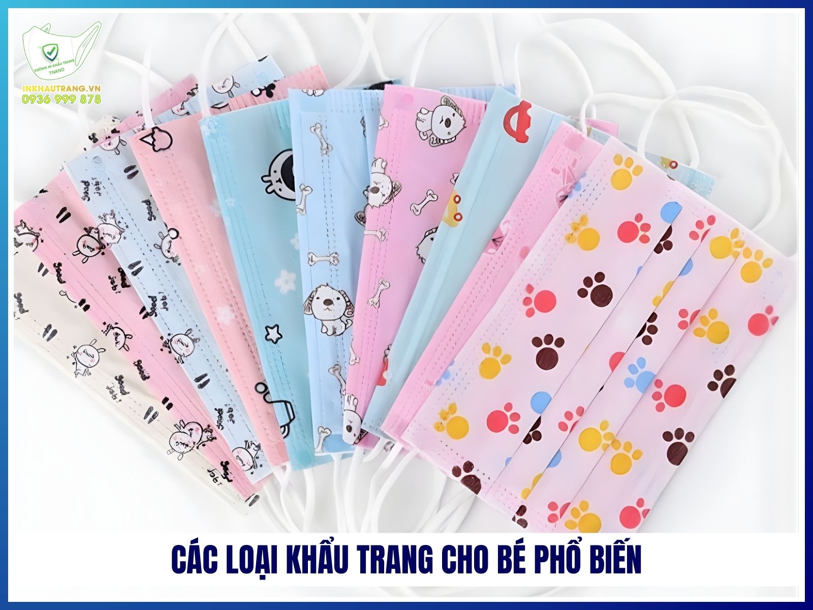 Các loại khẩu trang cho bé phổ biến