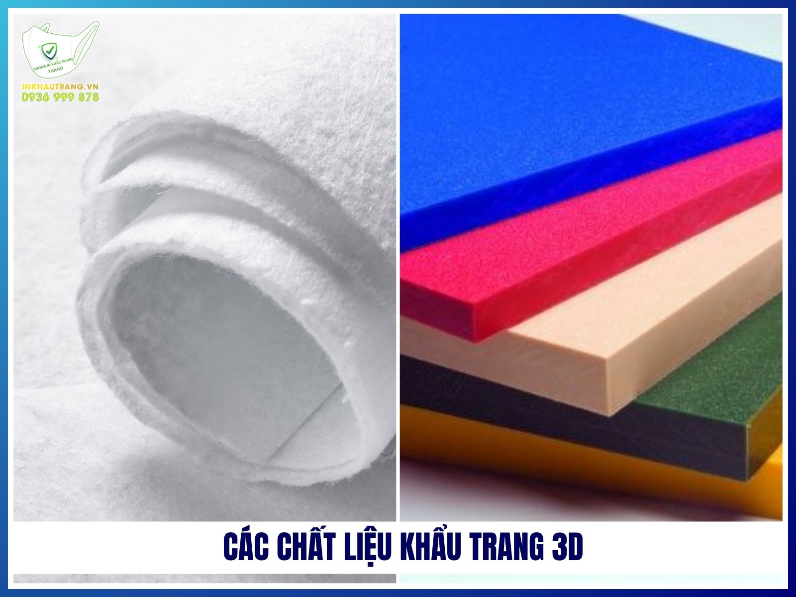 Các chất liệu khẩu trang 3D
