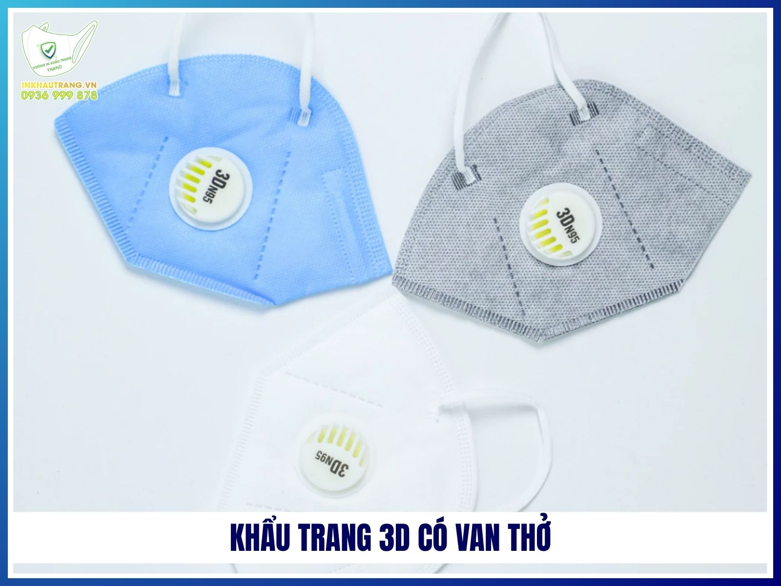 Khẩu trang 3D có van thở