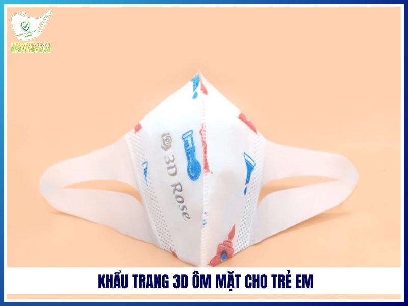 Khẩu trang 3D ôm mặt cho trẻ em