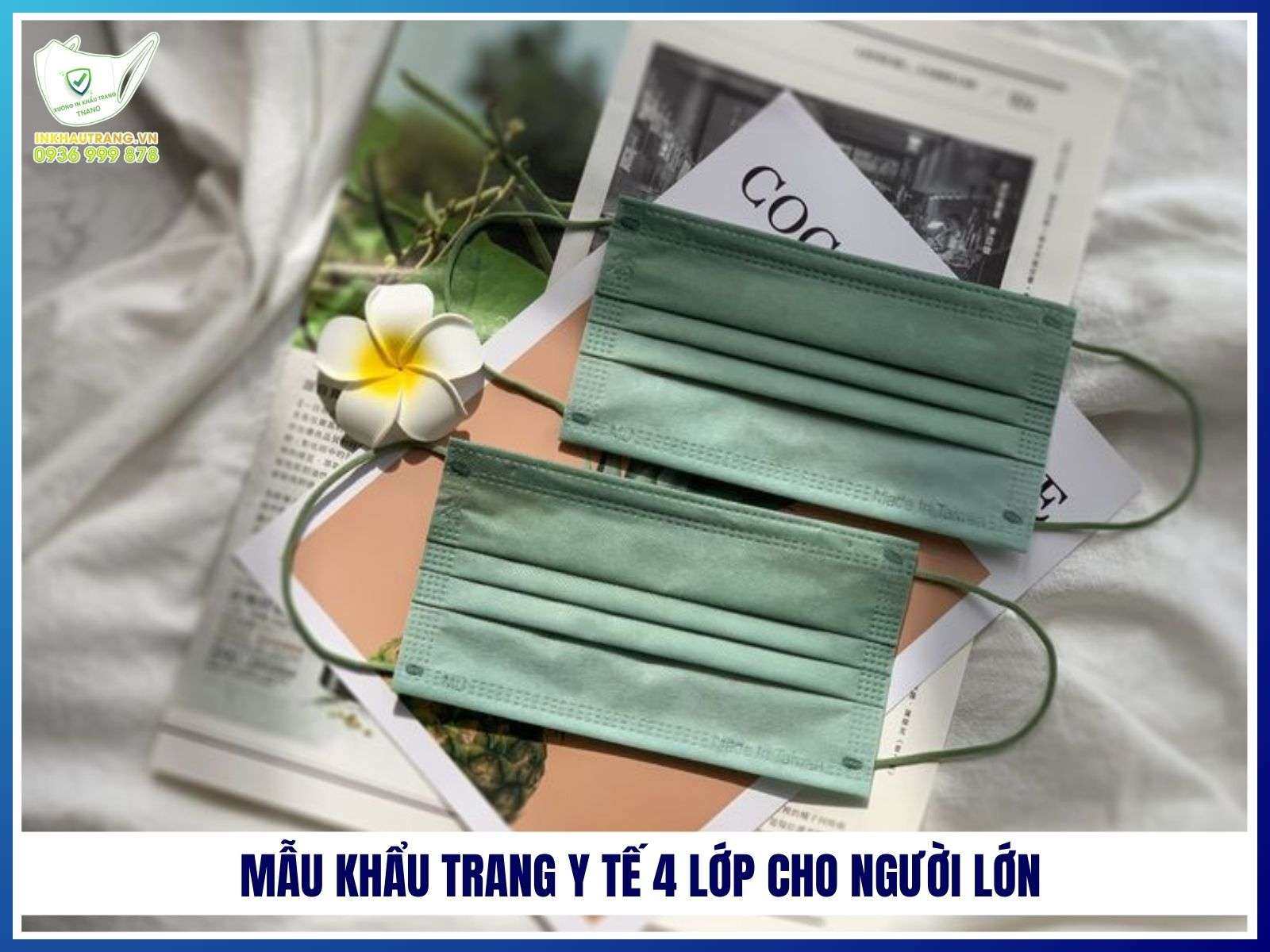 Mẫu khẩu trang y tế 4 lớp cho người lớn
