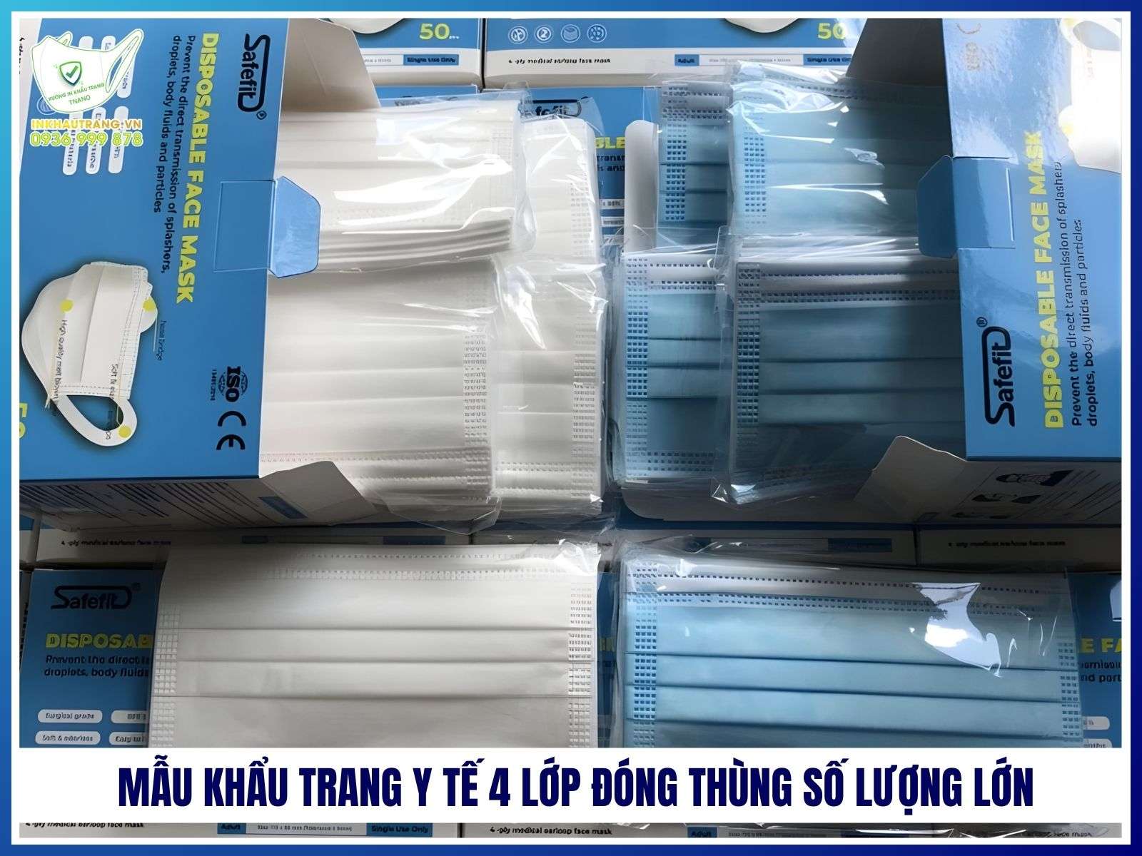 Mẫu khẩu trang y tế 4 lớp đóng thùng số lượng lớn