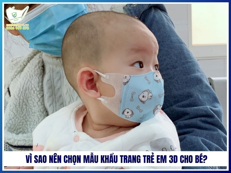 Vì sao nên chọn mẫu khẩu trang trẻ em 3D cho bé?