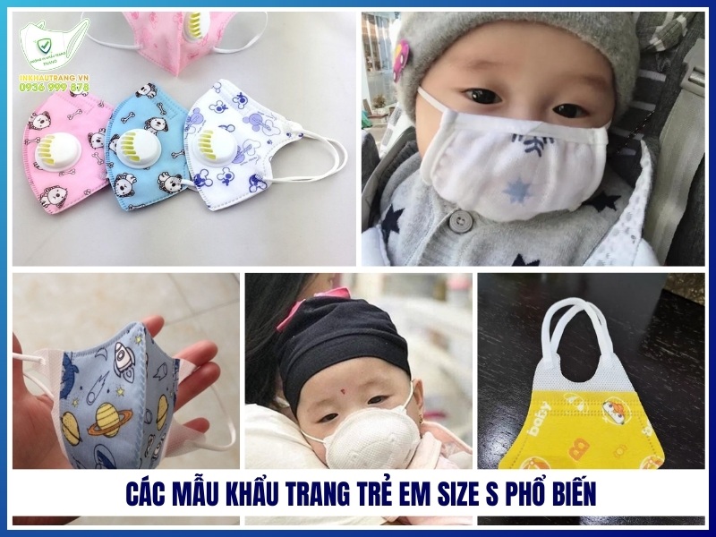 Các mẫu khẩu trang trẻ em size S phổ biến