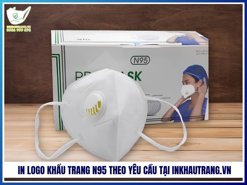 In logo khẩu trang N95 theo yêu cầu tại Inkhautrang.vn