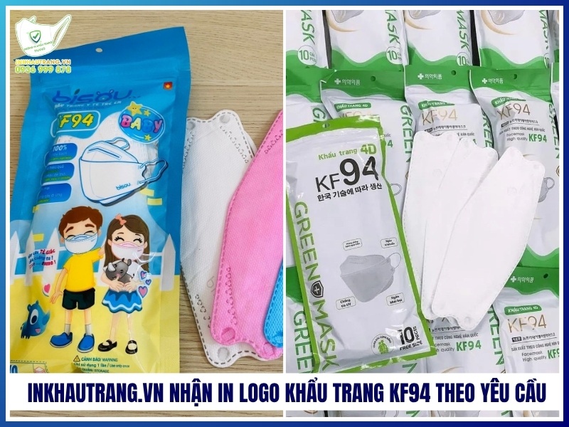 Khẩu Trang KF94 Chống Bụi PM2.5 Có Giúp Lọc Khuẩn? 21 Inkhautrang.vn nhận in logo khẩu trang KF94 theo yêu cầu