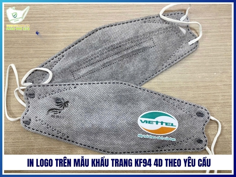 Mẫu Khẩu Trang KF94 4D Nào Đang Được Ưu Chuộng Nhất? 31 In logo trên mẫu khẩu trang KF94 4D theo yêu cầu