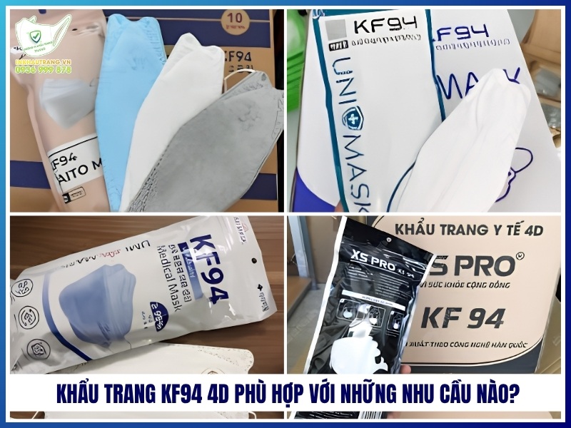 Mẫu Khẩu Trang KF94 4D Nào Đang Được Ưu Chuộng Nhất? 27 Khẩu trang KF94 4D phù hợp với những nhu cầu nào?