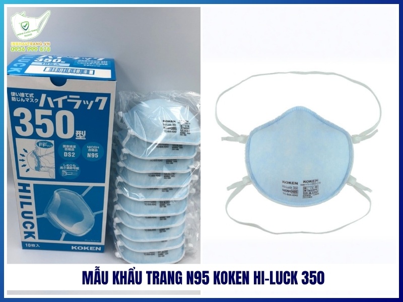Mẫu khẩu trang N95 Koken Hi-Luck 350