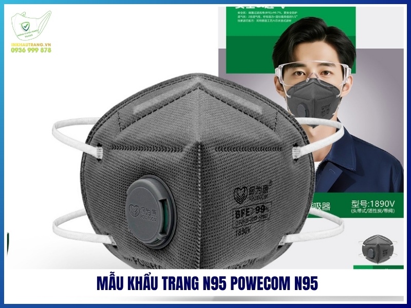 Mẫu khẩu trang N95 Powecom N95