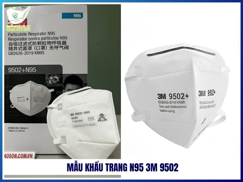 Mẫu khẩu trang N95 3M 9502