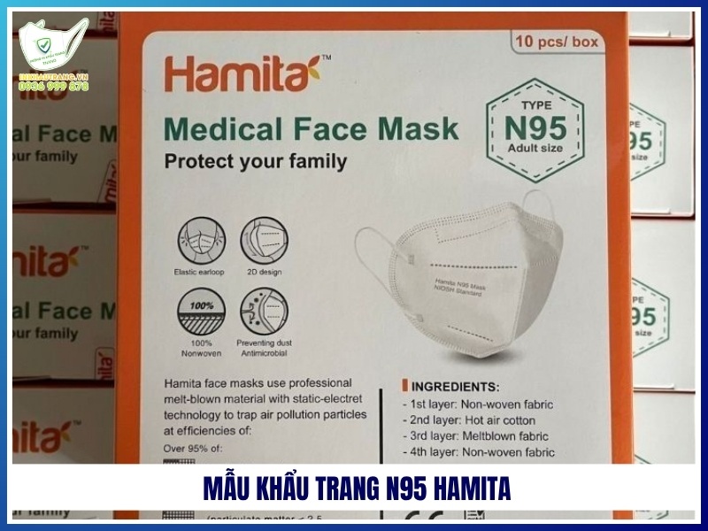 Mẫu khẩu trang N95 Hamita