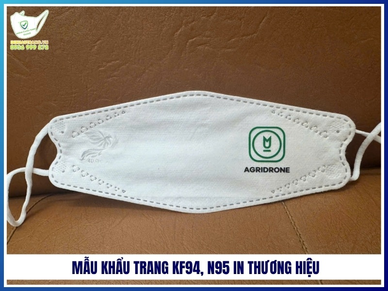 Mẫu khẩu trang KF94, N95 in thương hiệu