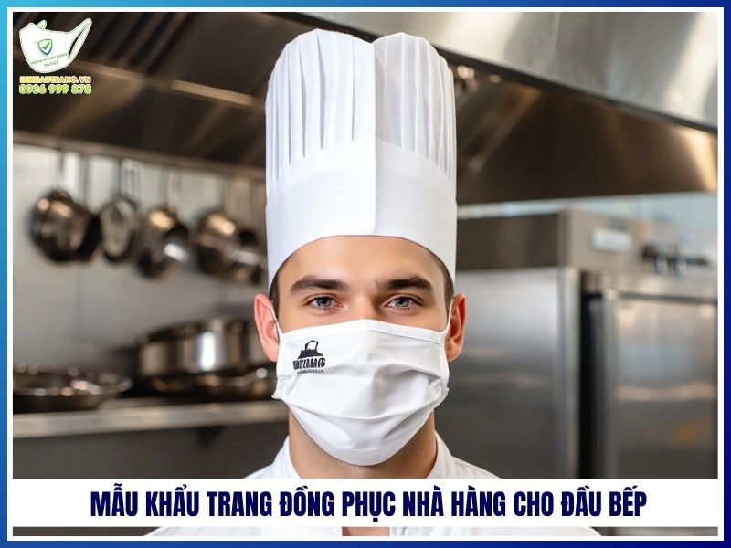 Mẫu khẩu trang đồng phục nhà hàng cho đầu bếp, bếp trưởng