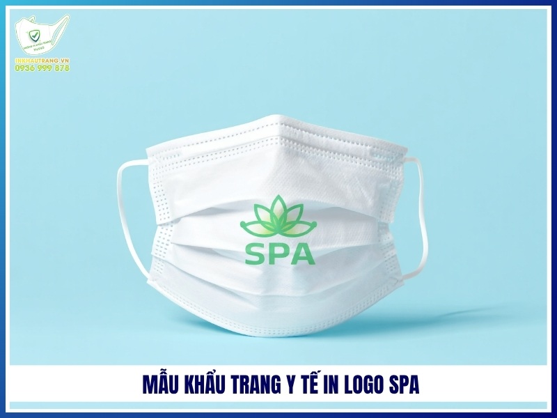 Mẫu khẩu trang y tế in logo spa
