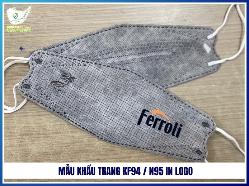 Mẫu khẩu trang KF94 / N95 in logo