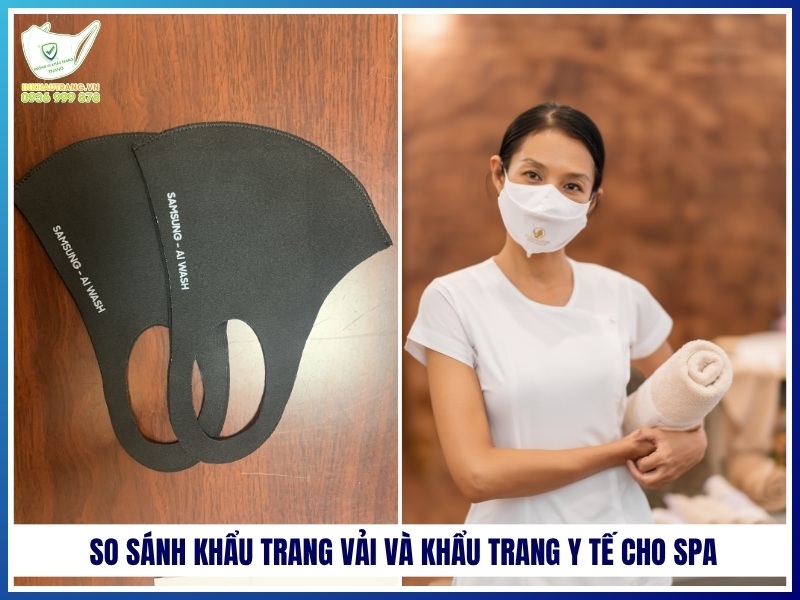 So sánh khẩu trang vải và khẩu trang y tế cho spa