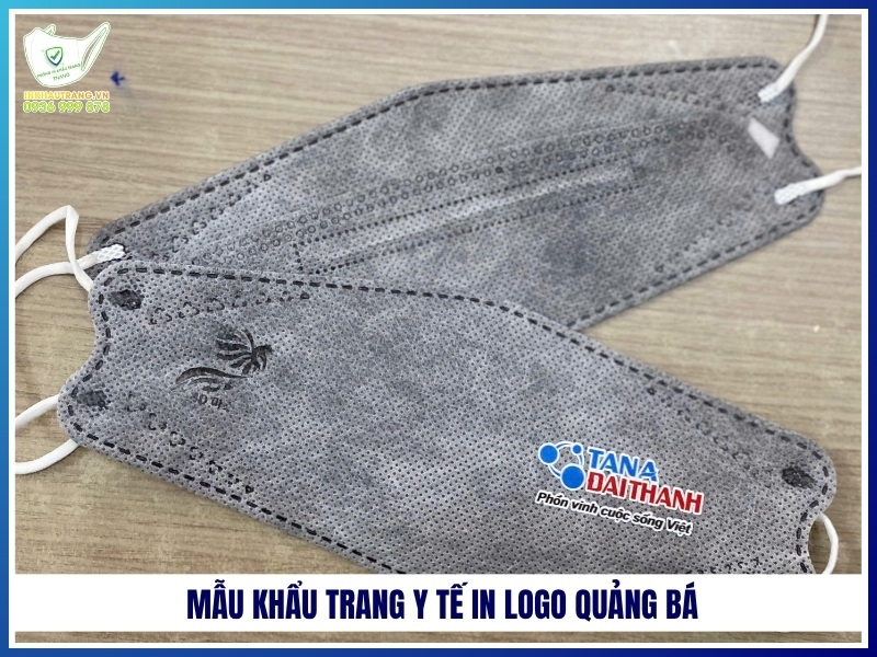 Mẫu khẩu trang y tế in logo quảng bá